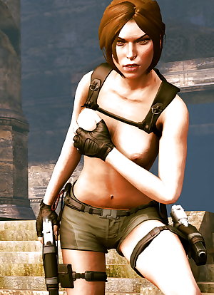 Lara Croft in trouble